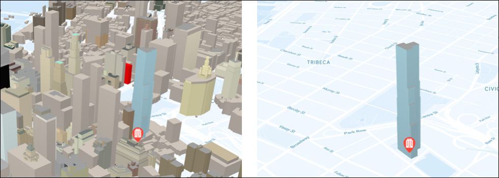 Show specific 3D buildings on your map