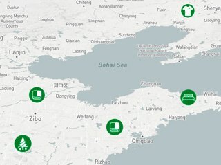 Sustainability map to communicate brand initiatives