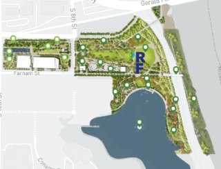 Downtown park development map