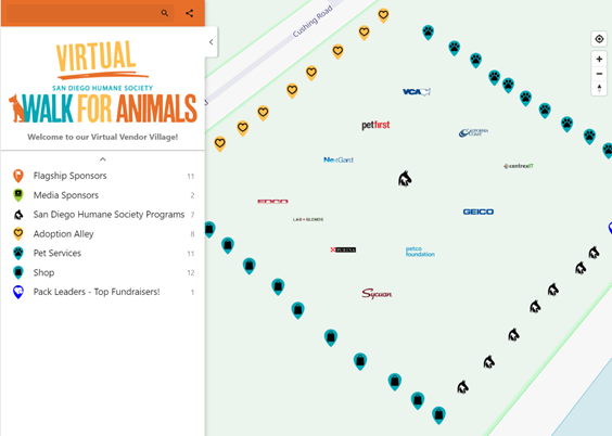 Maps for in-person or virtual events