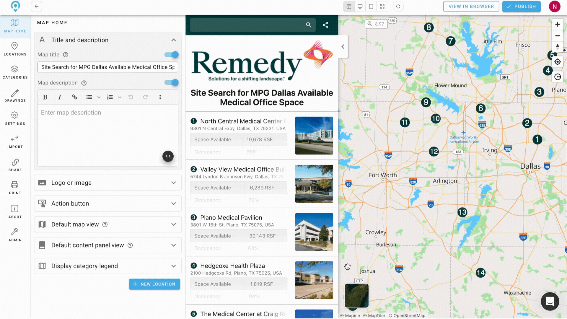 Change distance unit of radius circles in Mapme